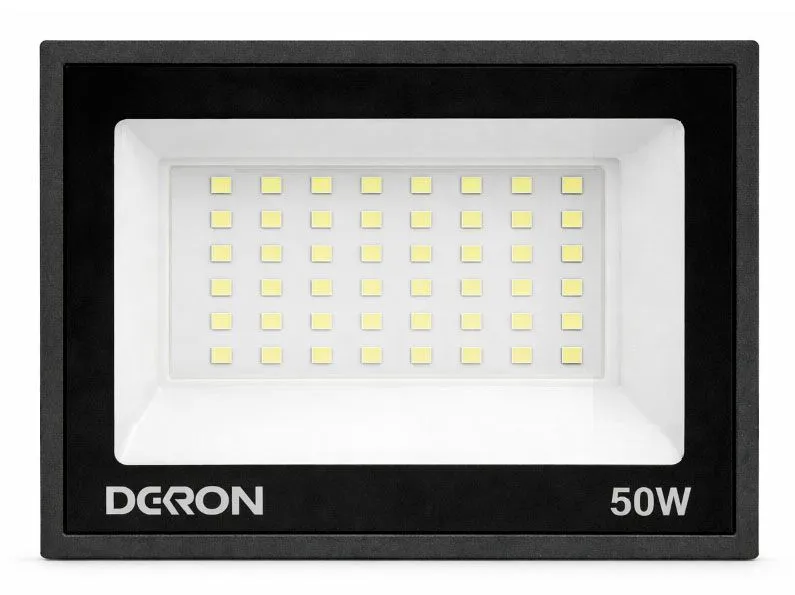 Прожектор светодиодный 50Вт, 4000лм, 6500K, черный, IP65 DEKRON AN1271-0014