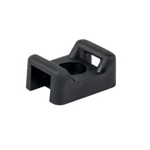 Площадка под хомуты (22x16) с монтажным отверстием М4 чёрная (100шт.) pmo-22-16-b