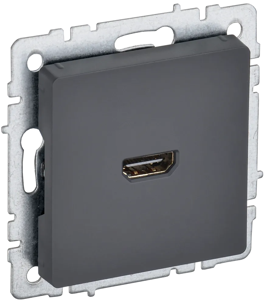 BRITE Розетка HDMI РHDMI-0-БрГ графит IEK
