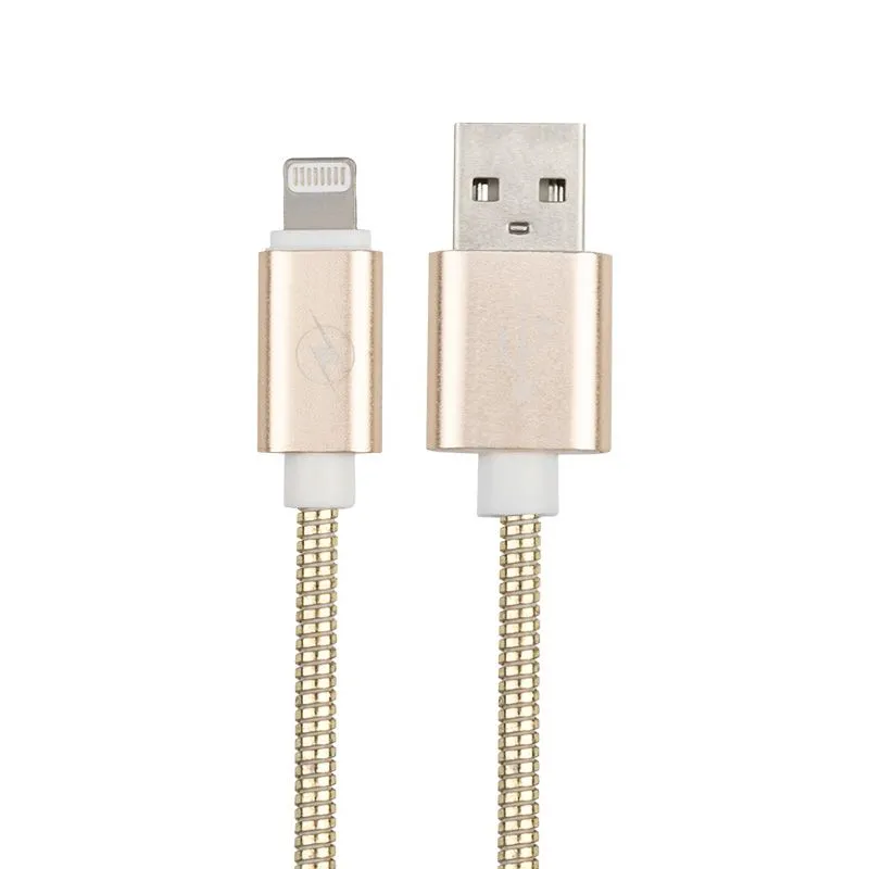 USB-Lightning кабель для iPhone/metall/gold/1m/REXANT - Фото 5