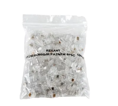Разъем телефонный UTP, RJ-12 (6P6C), CAT 3 REXANT - Фото 2