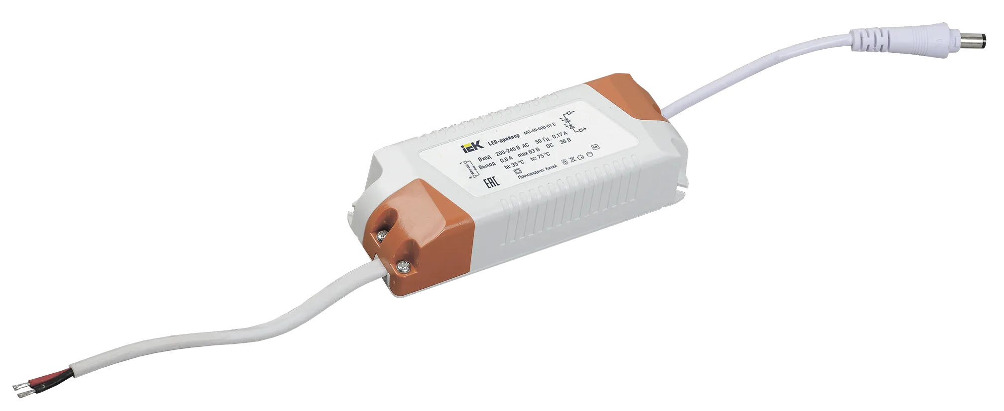LED-драйвер MG-40-600-01 E для LED светильников 36Вт IEK LDVO0-36-0-E-K01