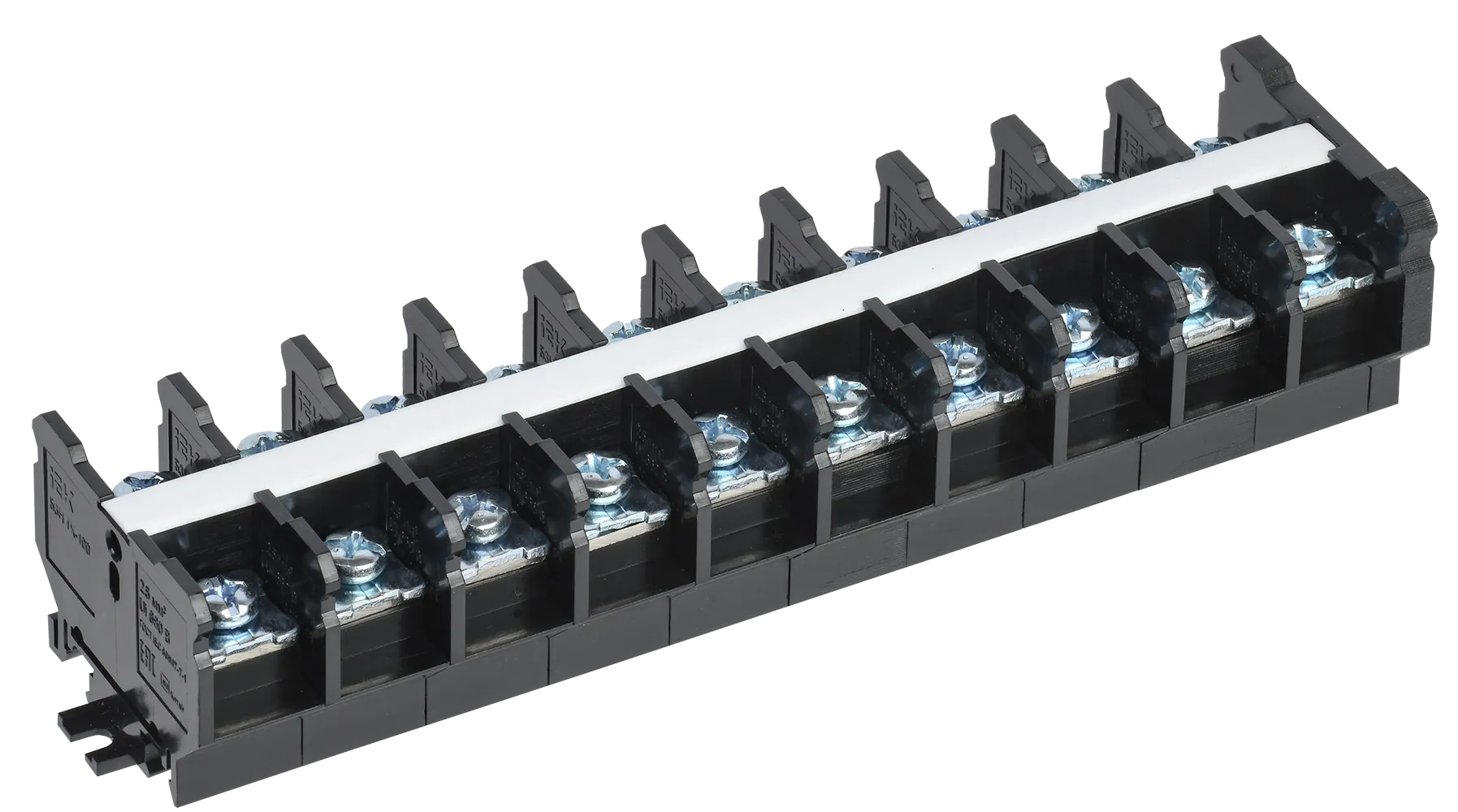 Блок зажимов наборный БЗН TK-100 25мм2 100А на DIN-рейку 10 пар IEK