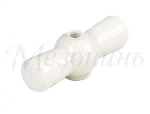 Ручка фарфоровая для поворотного выключателя, цвет - белый, ТМ  "МЕЗОНИНЪ" GE70001-01