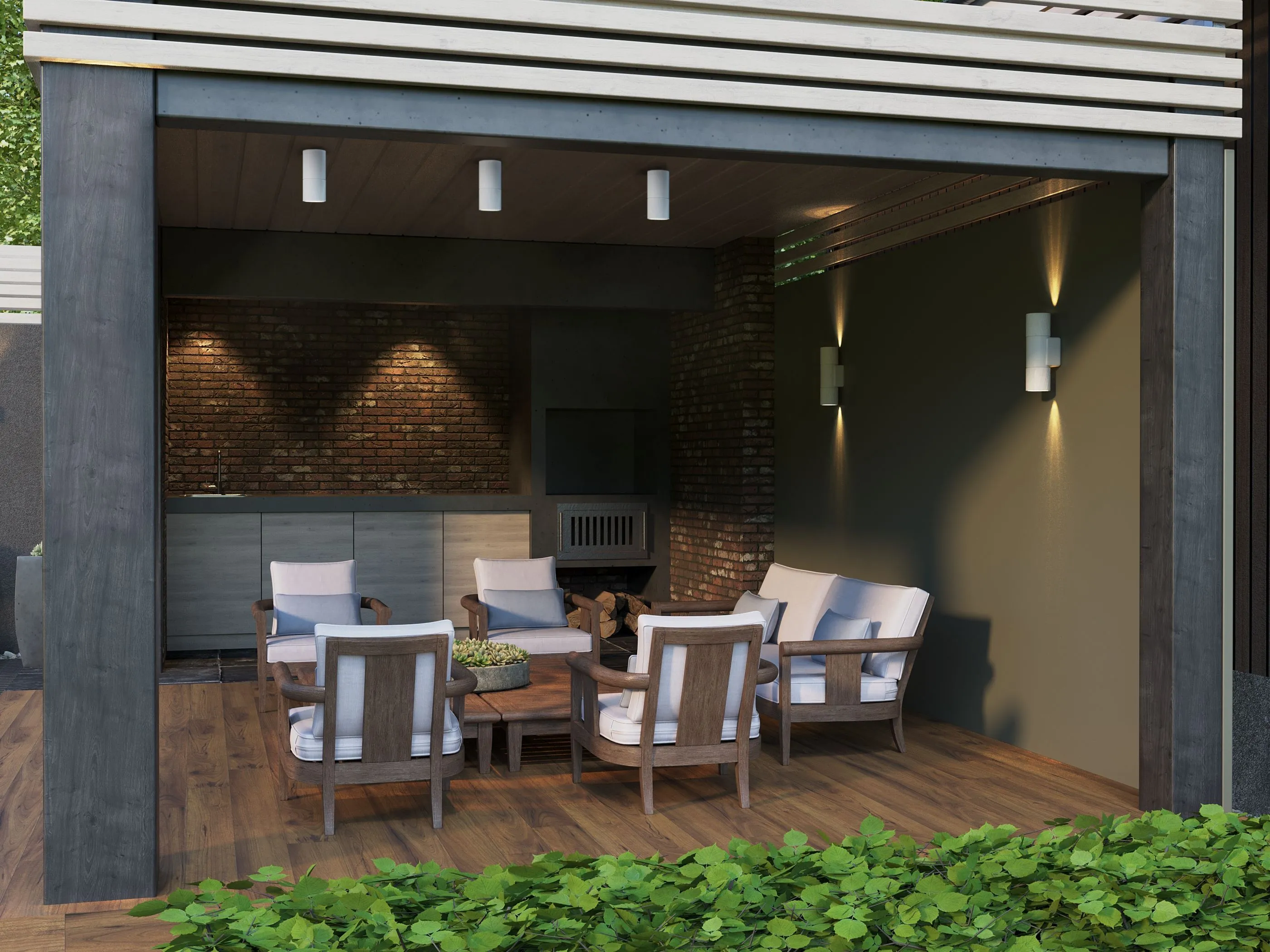 LIGHTING Светильник уличный 5222 потолочный под лампу GU10 IP65 белый IEK - Фото 4