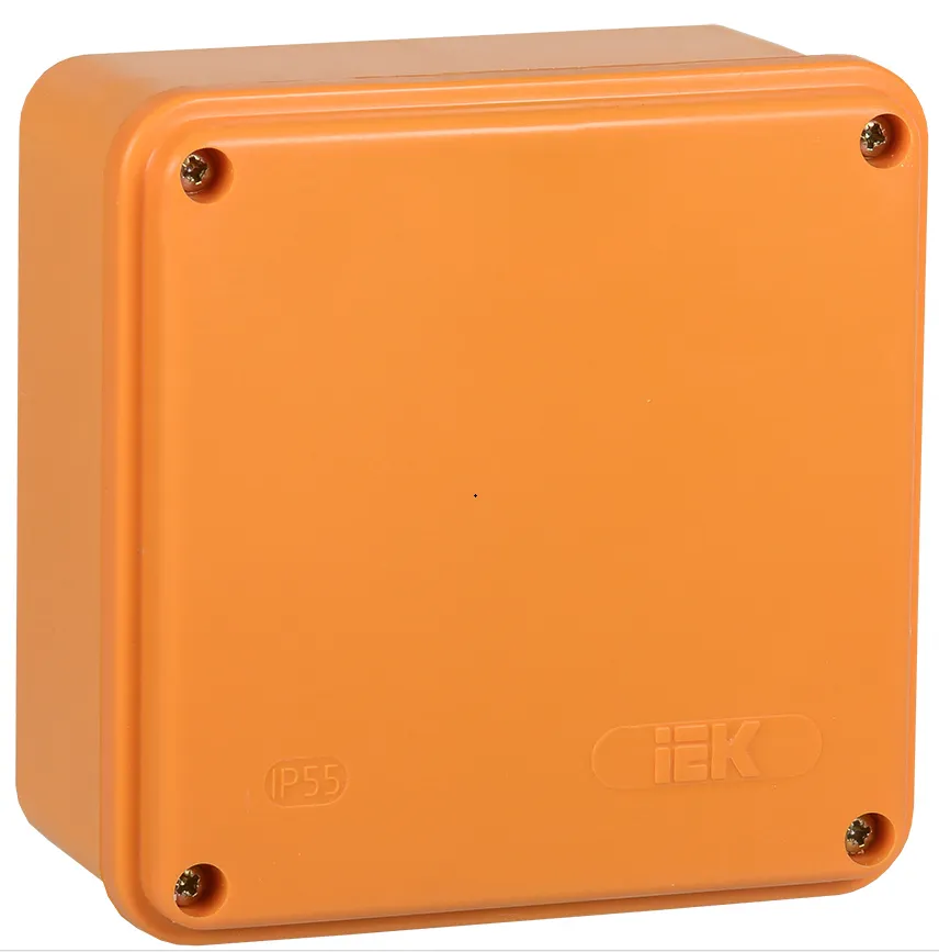 Коробка распаячная огнестойкая ПС безгалогенная (HF) 100х100х50мм 6P 6мм2 IP44 гладкие стенки IEK UKF20-100-100-050-6-6-09