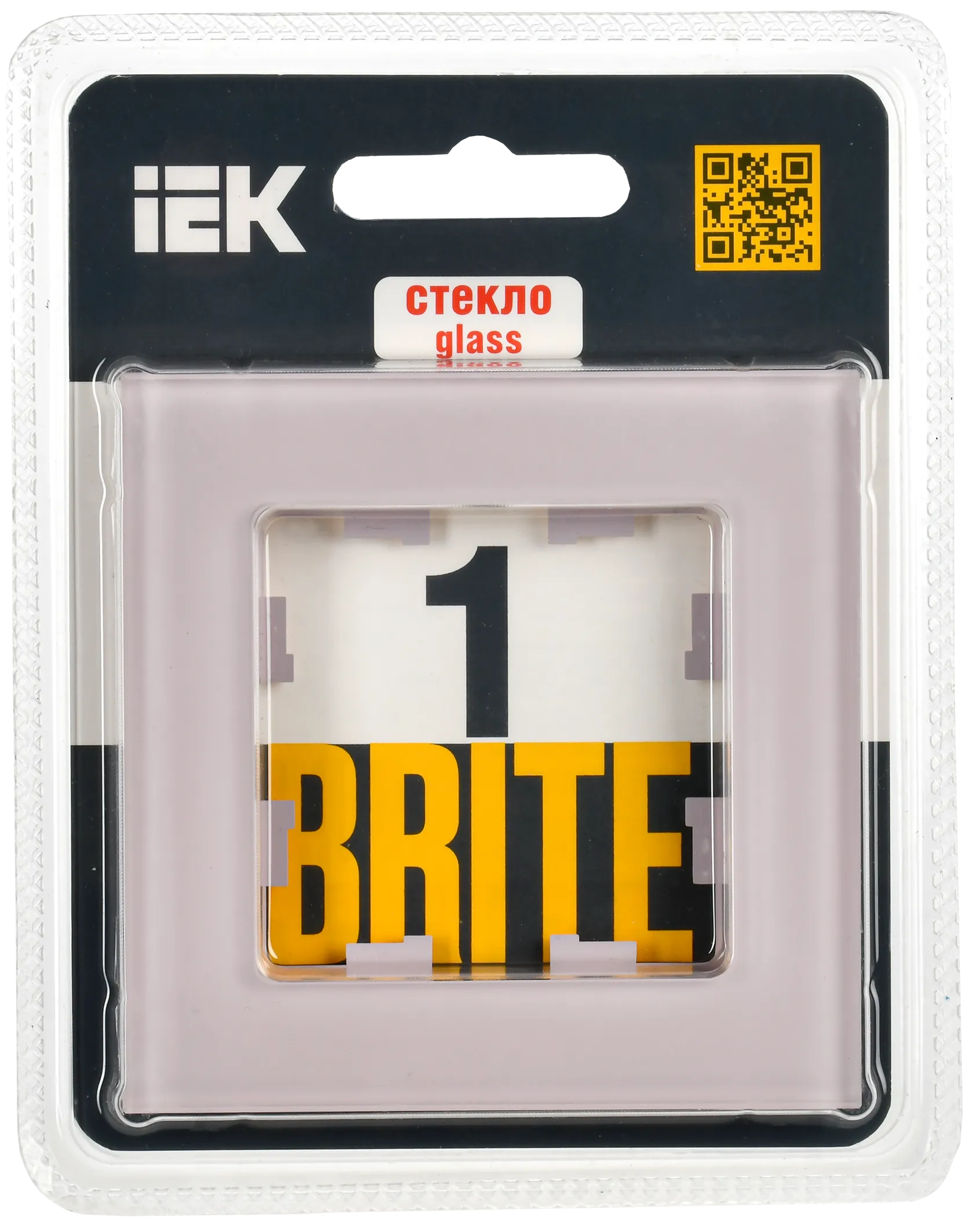 BRITE Рамка 1-местная РУ-1-2-Бр стекло розовый матовый IEK - Фото 2