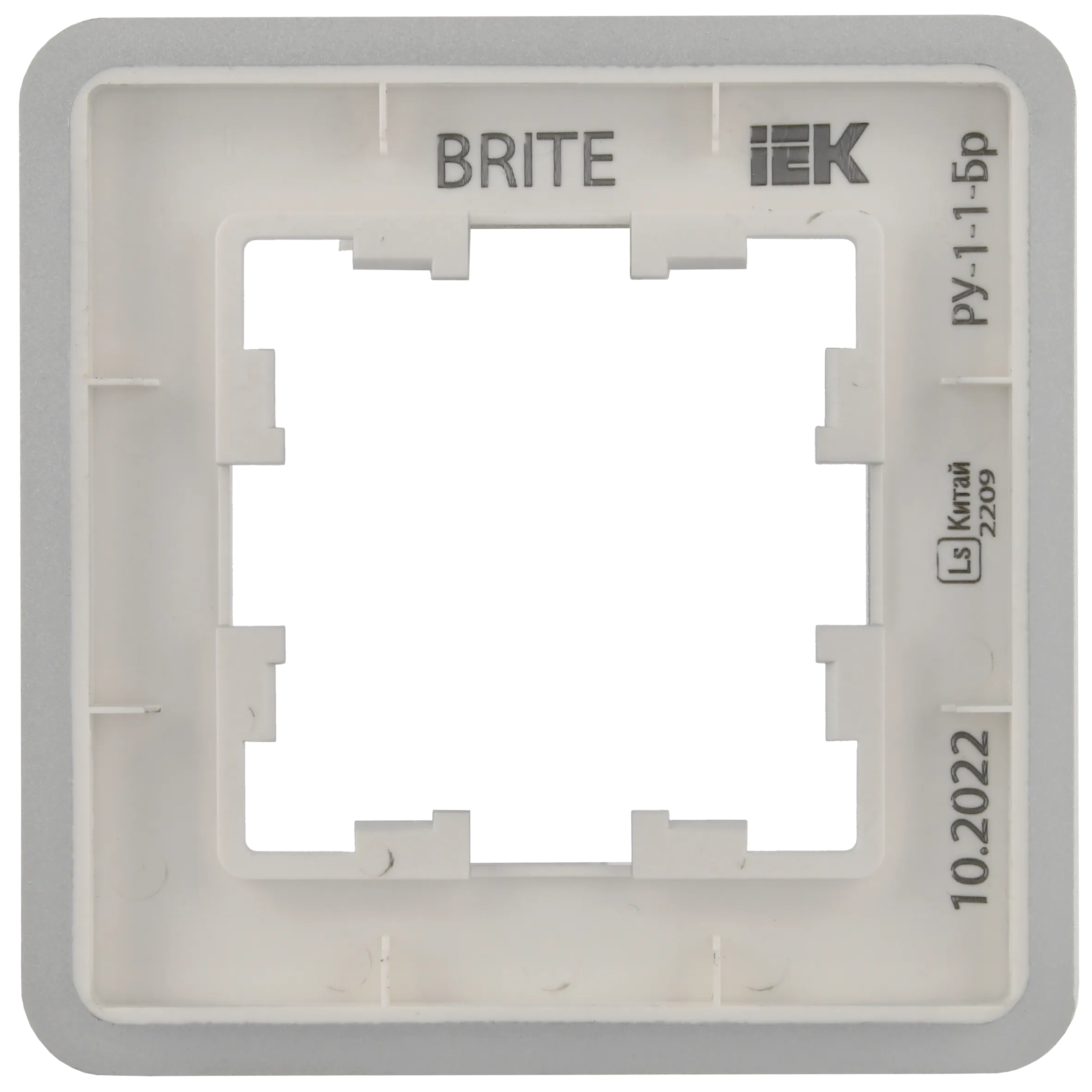 BRITE Рамка 1-местная РУ-1-1-Бр металл алюминий RE IEK - Фото 5