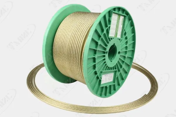 Трос стальной в ПВХ оплетке d=10,0(8,0) мм, прозрачный (бухта 100 м)