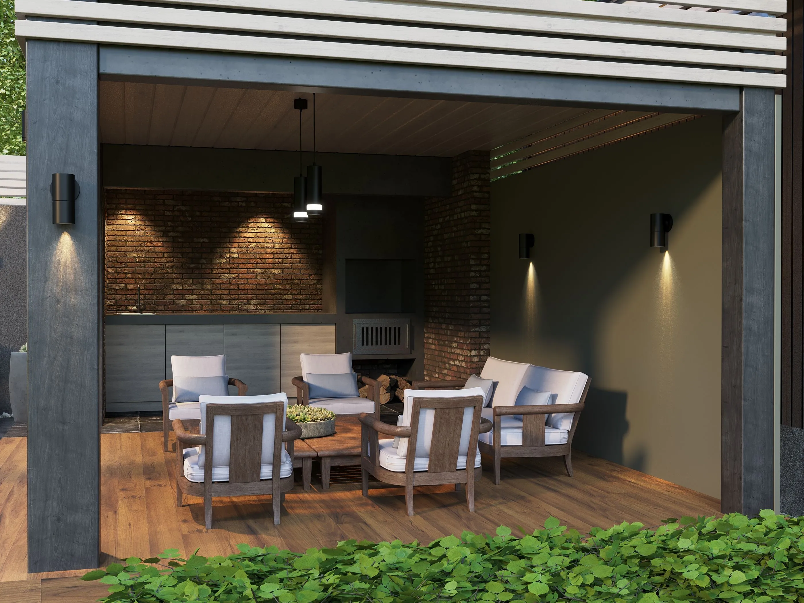 LIGHTING Светильник уличный 5112 настенный под лампу GU10 IP65 черный IEK - Фото 5