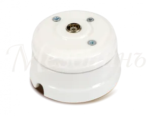 Розетка ретро TV (SAT) оконечная (в комплекте с подъемной рамкой D70x45), цвет - белый, коллекция "Н GE70321-01