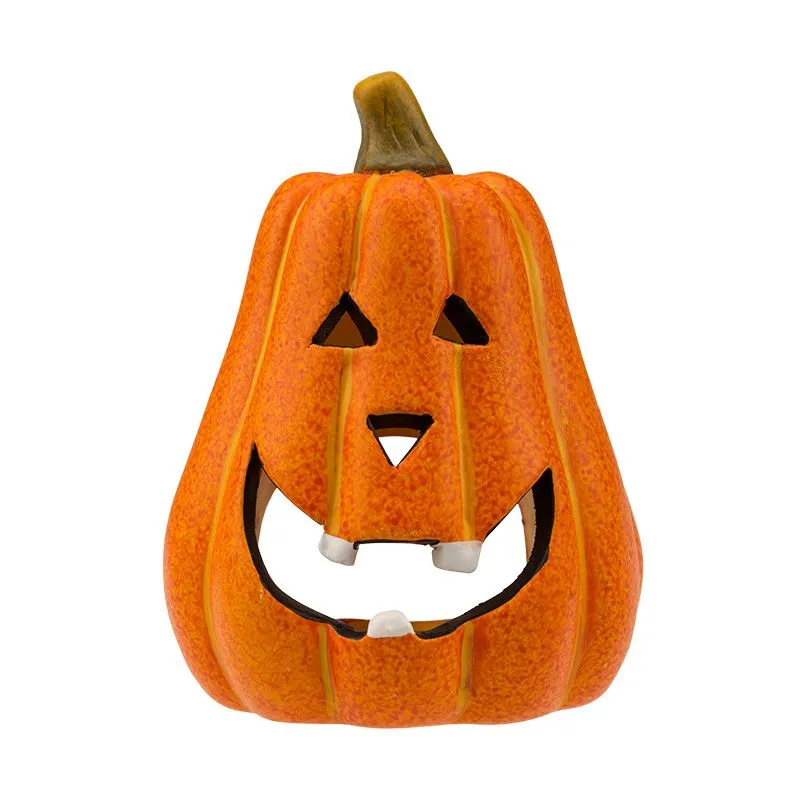 Керамический подсвечник Тыква 10х8,6х12,7 см - Фото 5