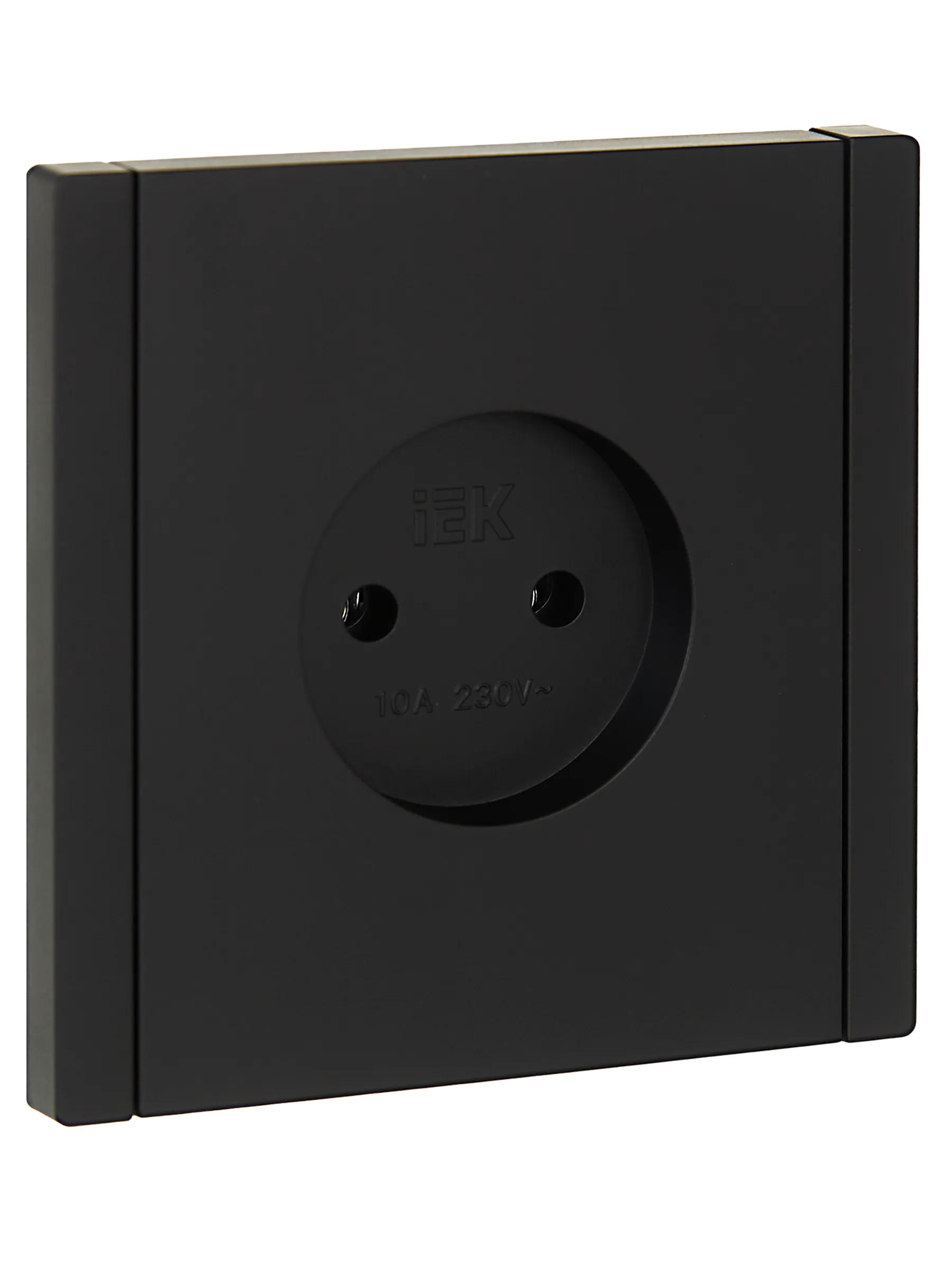 FORTE&PIANO Розетка 1-местная без заземления без защитных шторок винтовое крепление 10А FP118 черный IEK FP-R10-10-K02