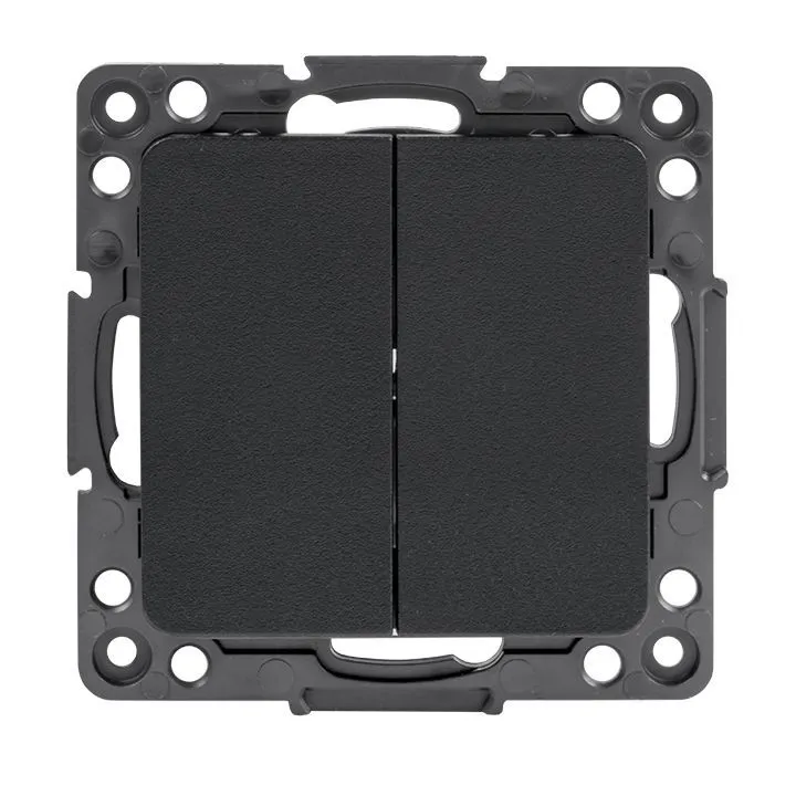 Стокгольм Механизм Выключателя 2-кл. 10А автоматические клеммы черный EKF EZV10-023-10