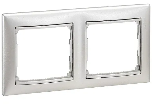 VALENA DIY Рамка 2-местная алюминий 694331