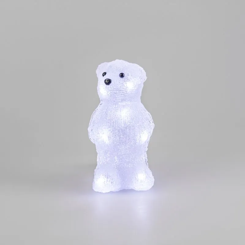 Акриловая светодиодная фигура Медвежонок 12х22х13 см, 4,5 В, 3 батарейки AA (не входят в комплект), 10 светодиодов NEON-NIGHT