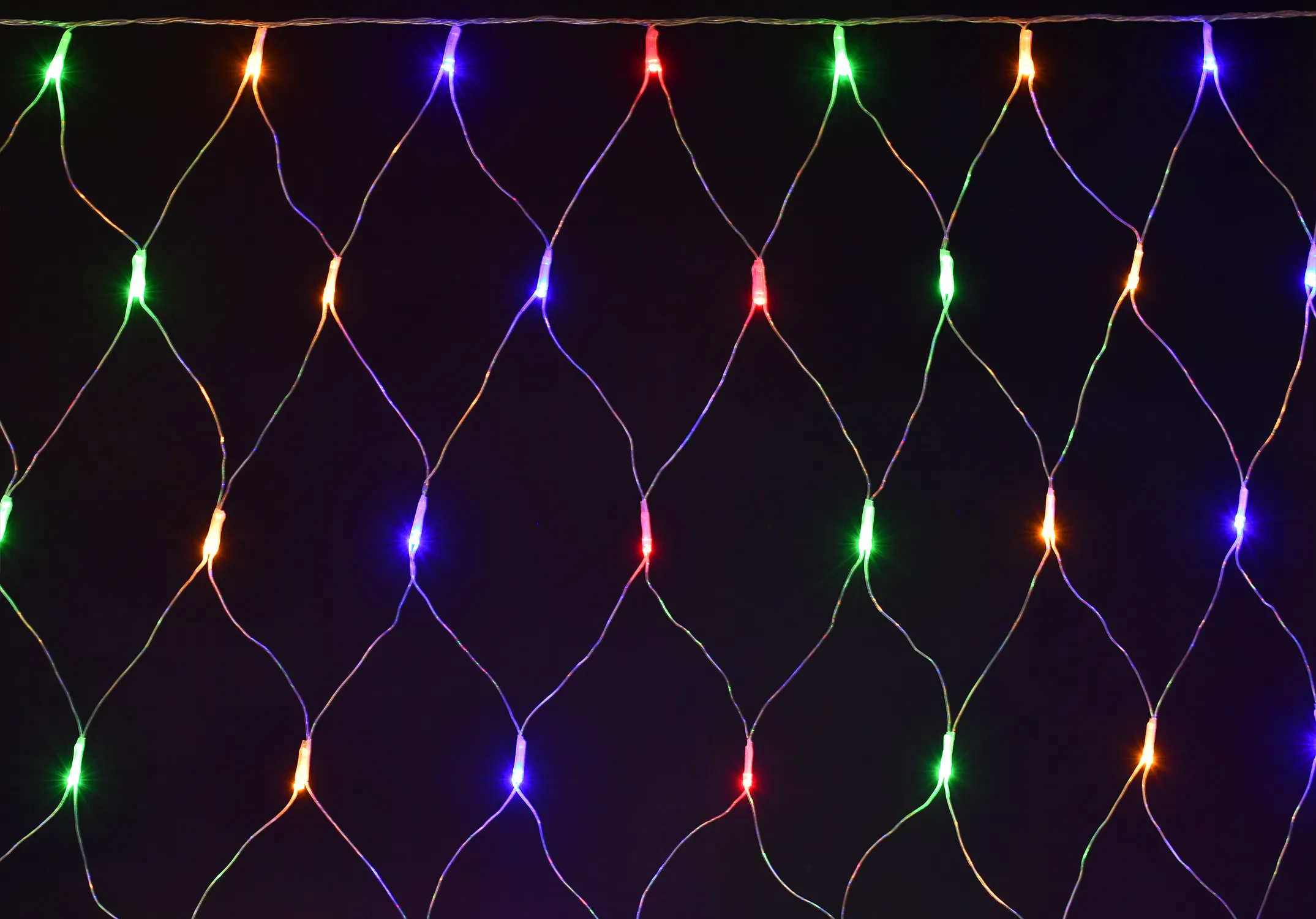 LIGHTING Гирлянда сеть 1,5х1,5м 160 светодиодов RGB IP20 прозрачный шнур 3м 230В контроллер 8 сцен IEK LGDB410-3-160-L1-T-S-44