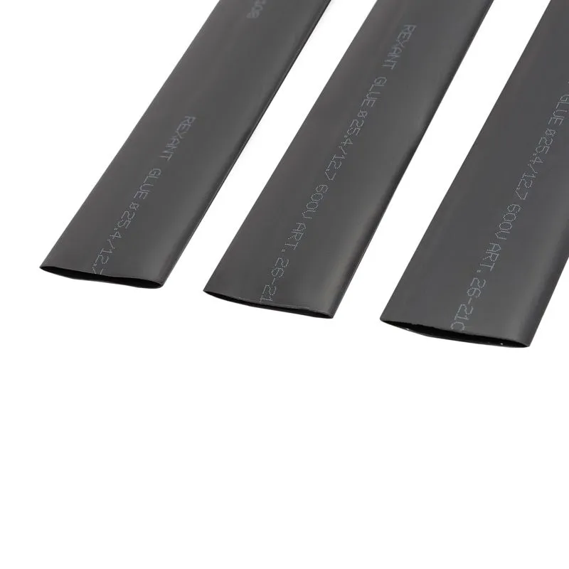 Трубка термоусаживаемая СТТК (2:1) двустенная клеевая 25,4/12,7мм, черная, упаковка 5 шт. по 1м REXANT - Фото 4