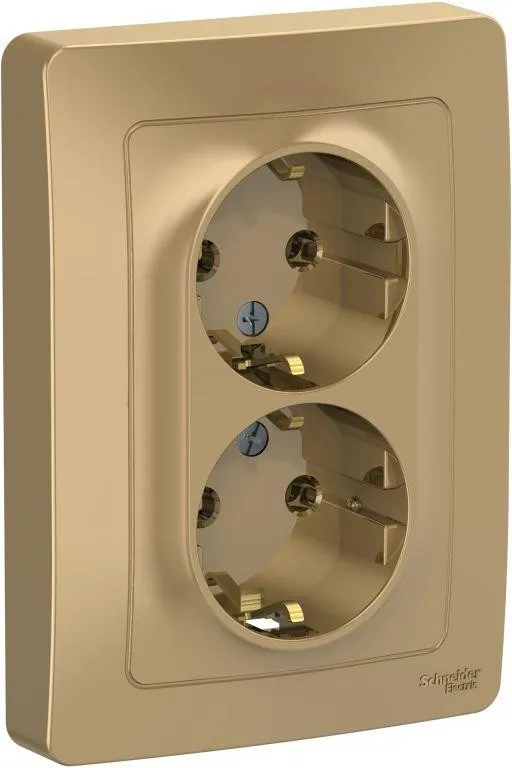 Розетка 2-м СП Blanca 16А IP20 250В с заземл. без защ. шторок титан SE BLNRS001024 - Фото 2