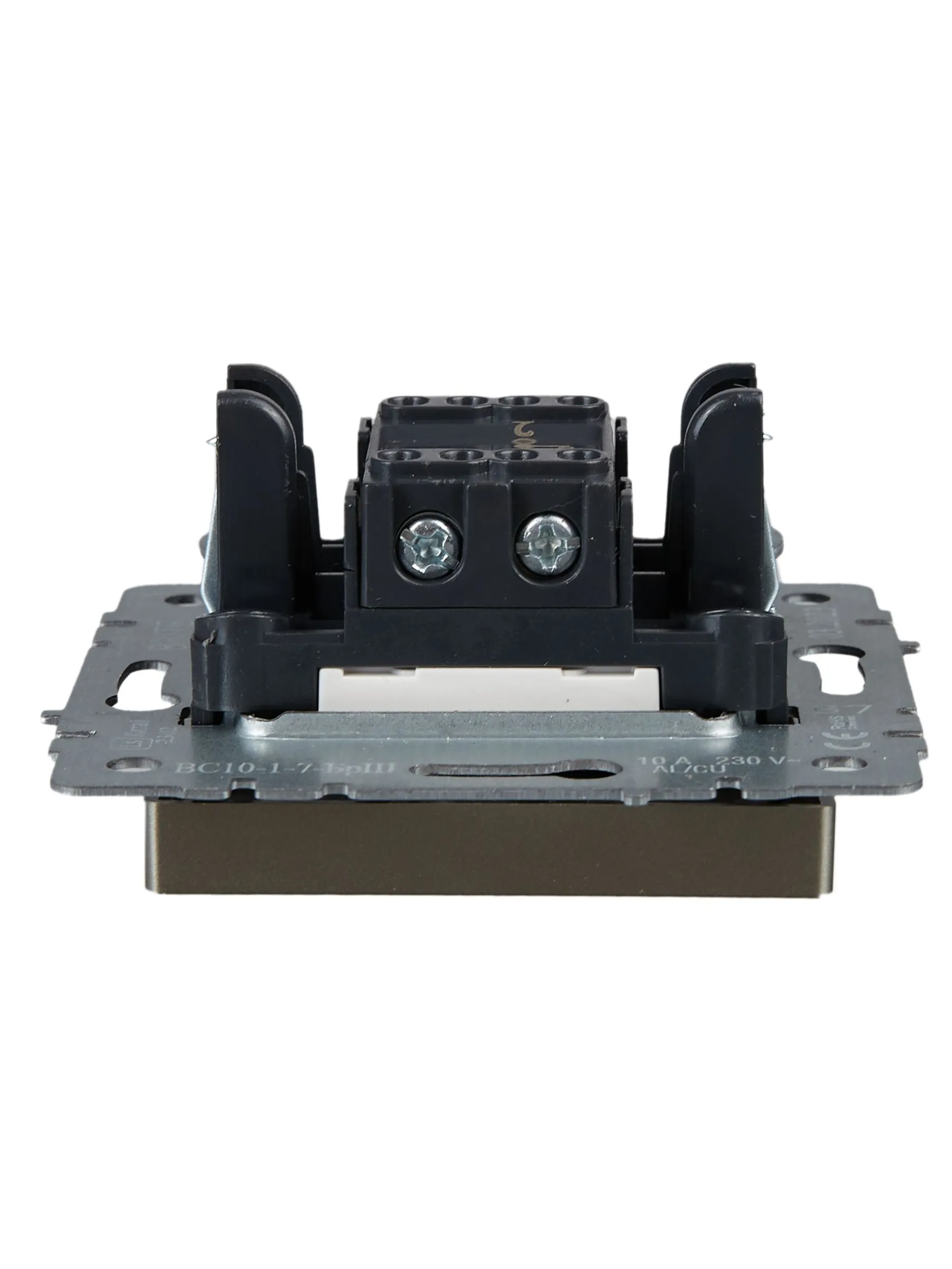 BRITE Выключатель 1-клавишный проходной с индикацией 10А ВС10-1-7-БрШ шампань IEK - Фото 6