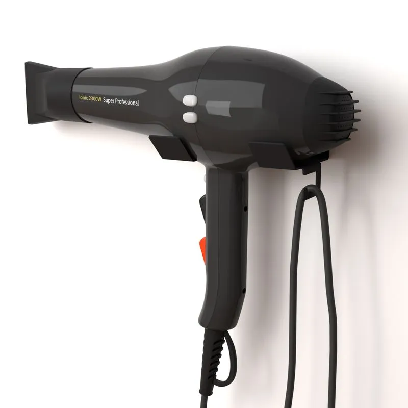 Держатель для хранения фена с креплением для сетевого кабеля, черный REXANT 38-0705