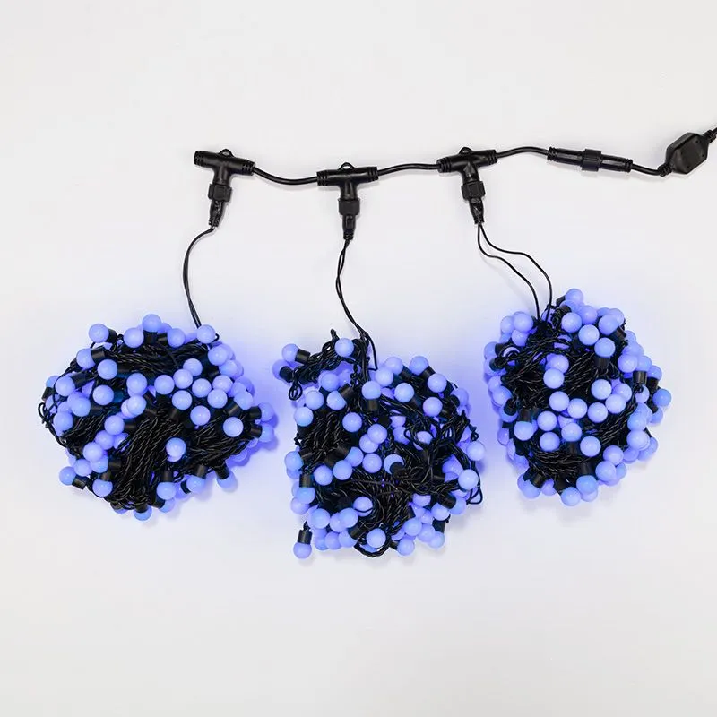 Гирлянда "LED ClipLight - ШАРИКИ" 24V, 3 нити по 20 м, цвет диодов Синий - Фото 2