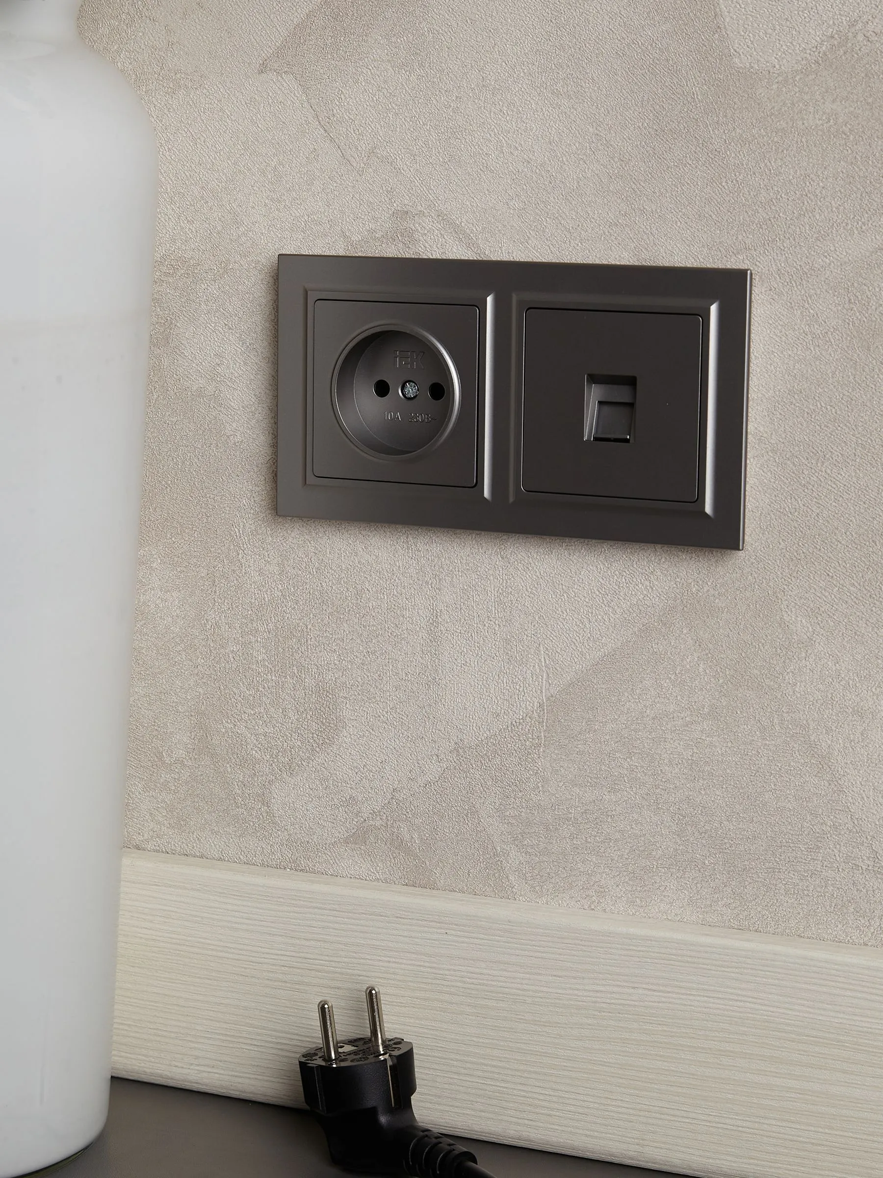 BRITE Розетка компьютерная RJ45 кат.6 РК11-БрС сталь IEK - Фото 7