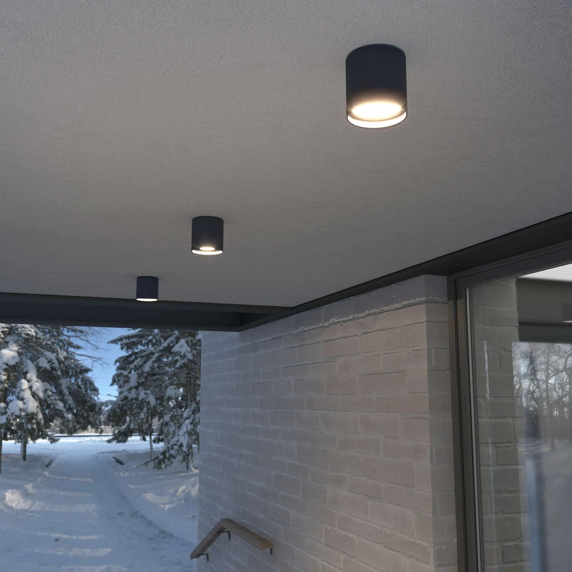 Светильник уличный потолочный Light LED 2104 IP54 35130/H черный Elektrostandard - Фото 3