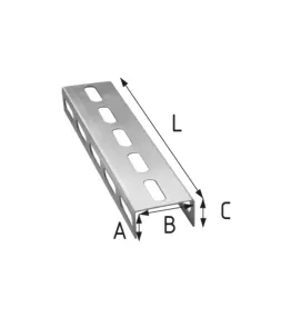 Профиль перфорированный С-3000 40х30х3000 (шт) 12958