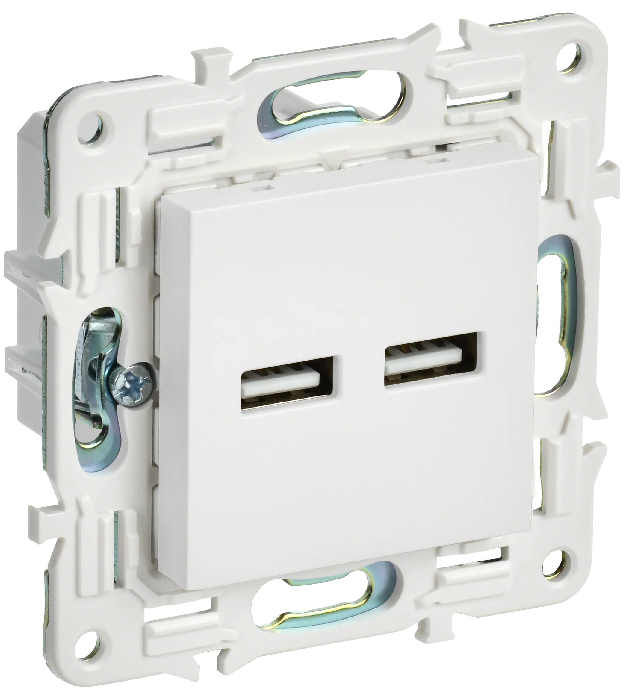 SKANDY Розетка USB A+A 3,1А SK-R15W арктический белый IEK для электромонтажа