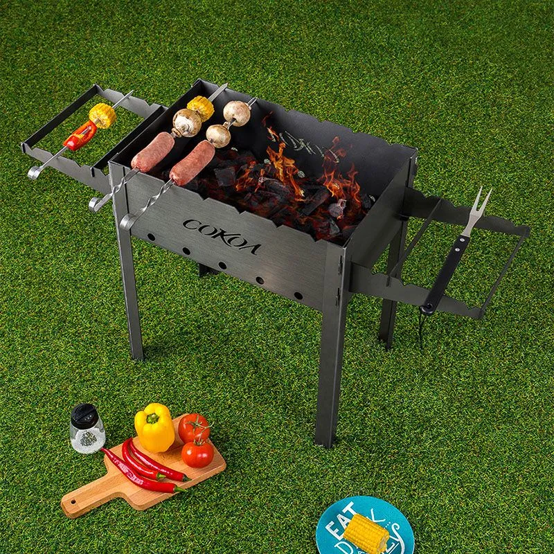 Мангал разборный 910х295х155мм, в картонной коробке СОКОЛ - Фото 2