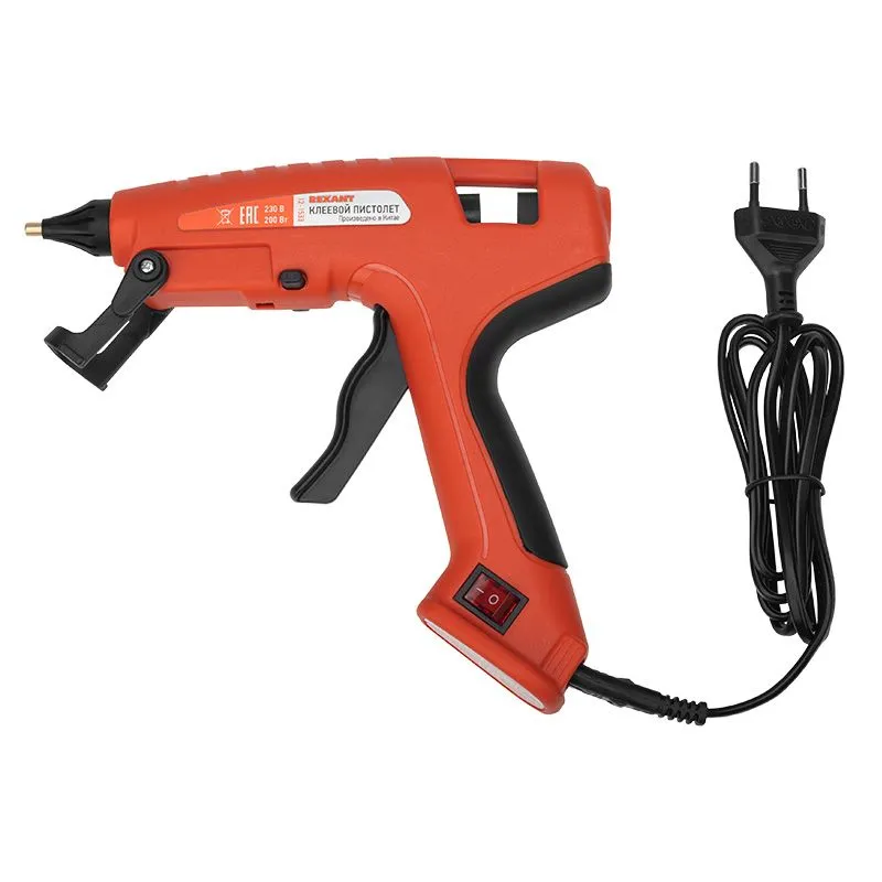 Пистолет клеевой, 200Вт, Ø11мм, ЭКСПЕРТ, блистер REXANT 12-1533