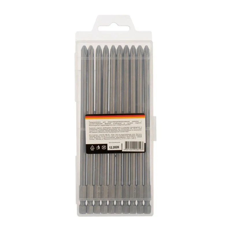 Бита PH2х150 мм для шуруповерта (упак. 10 шт.) Kranz - Фото 5