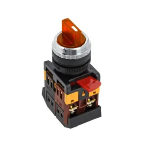 Переключатель ANC-22 3P красный с подсветкой 220В NO+NC EKF psw-ans-3p-r-220