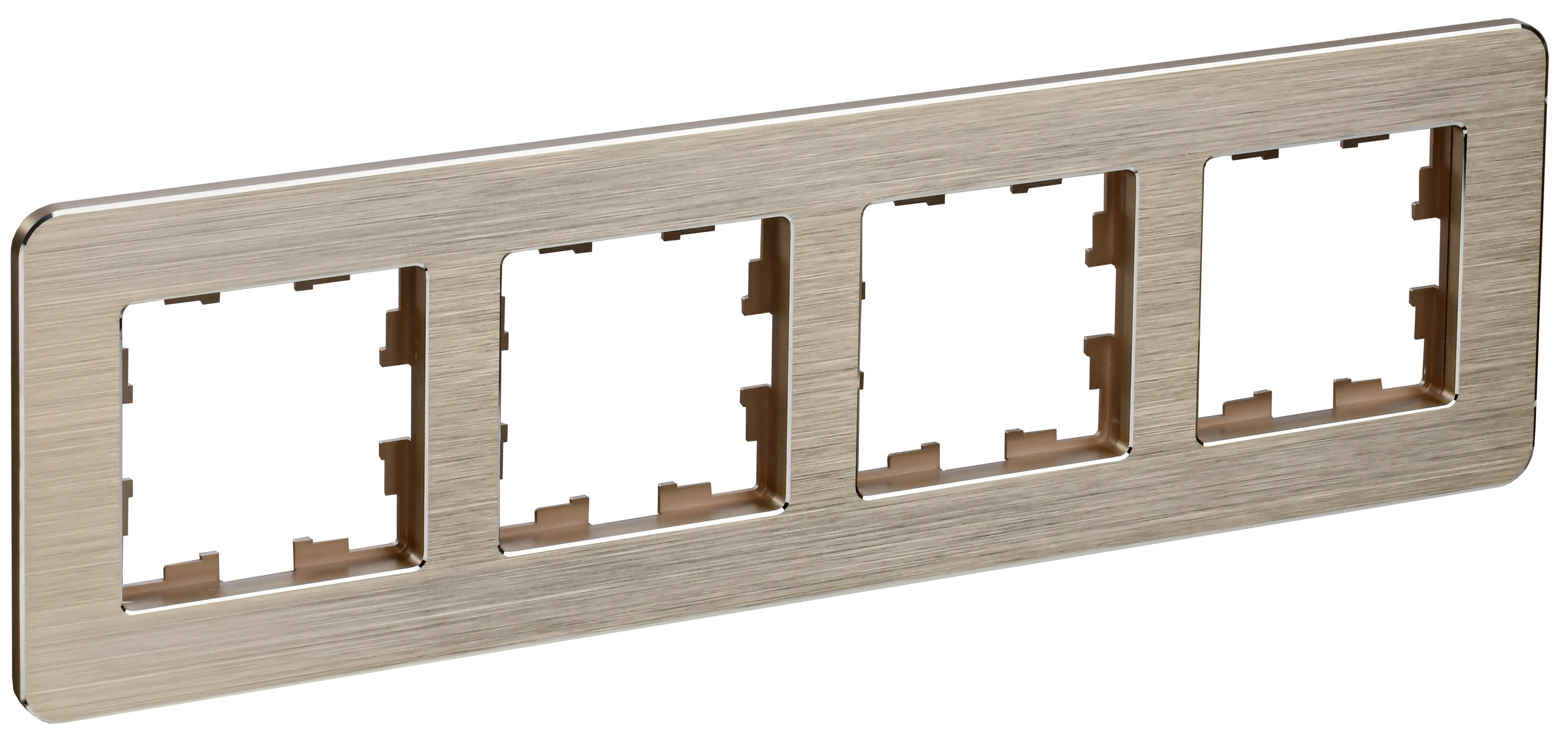 BRITE Рамка 4-местная РУ-4-1-Бр металл шампань RE AL IEK BR-M42-M-21-K37