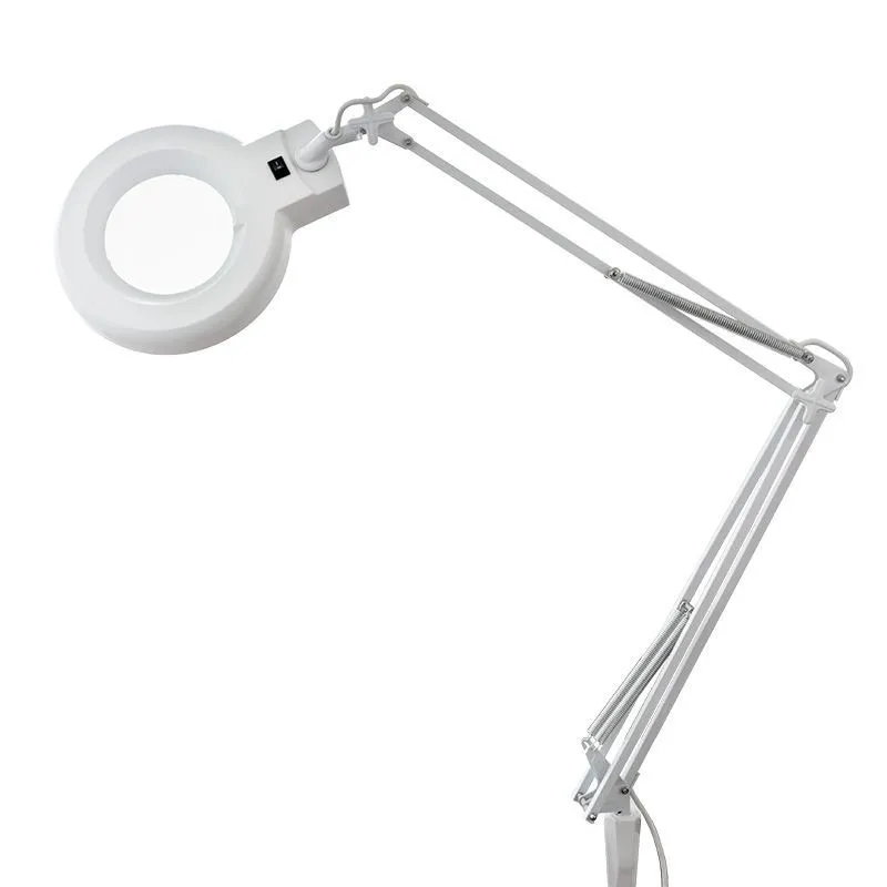 Лупа на струбцине круглая 3D с подсветкой, ø127мм, белая REXANT 31-0001