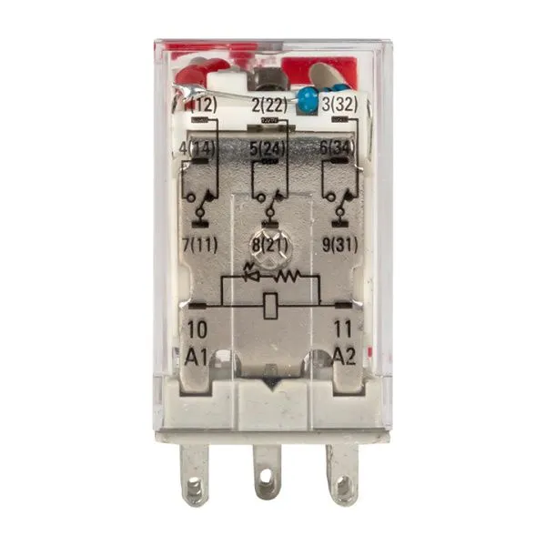 Реле промежуточное с кнопкой и мех. Индикацией RPAt 22/3 10A 230В AC EKF - Фото 18