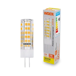 Светодиодная лампа WOLTA WSTD-JC-220V7W3KG4-C 7Вт 3000K G4 WSTD-JC-220V7W3KG4-C