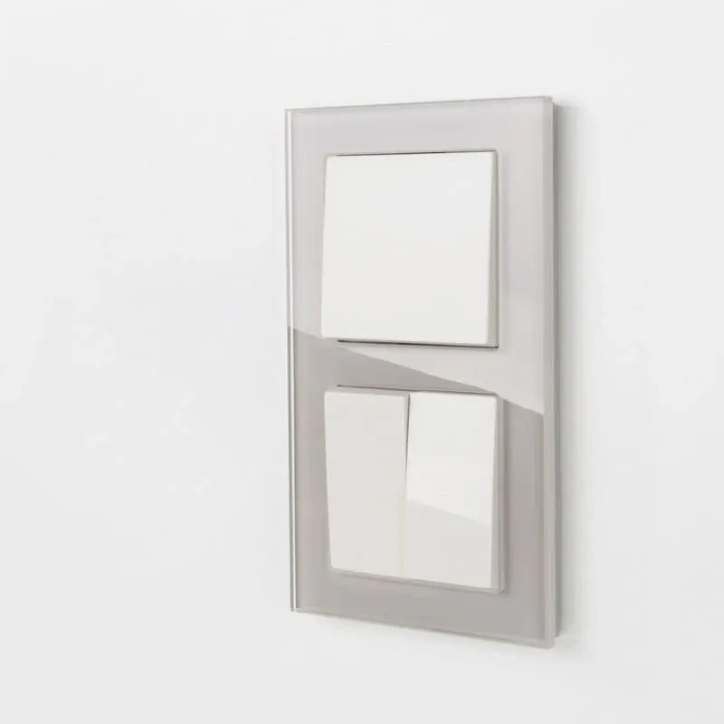 Рамка на 2 поста Favorit (дымчатый,стекло) Werkel - Фото 2