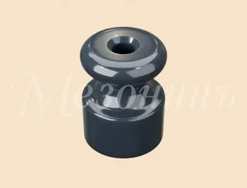 Изолятор фарфоровый для наружного монтажа витой электропроводки, D18,5х24мм, цвет - серая гавань, за