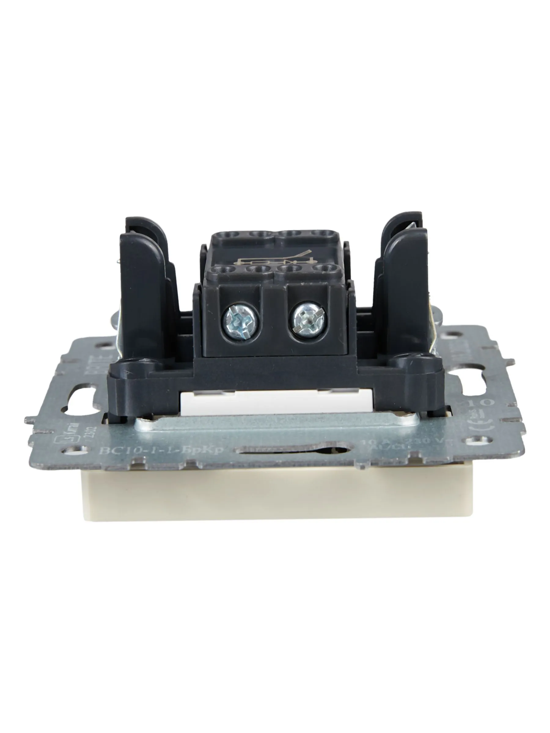 BRITE Выключатель 1-клавишный с индикацией 10А ВС10-1-1-БрКр бежевый IEK - Фото 5