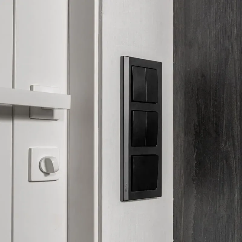 Перекрестный выключатель одноклавишный (черный матовый) Werkel - Фото 12