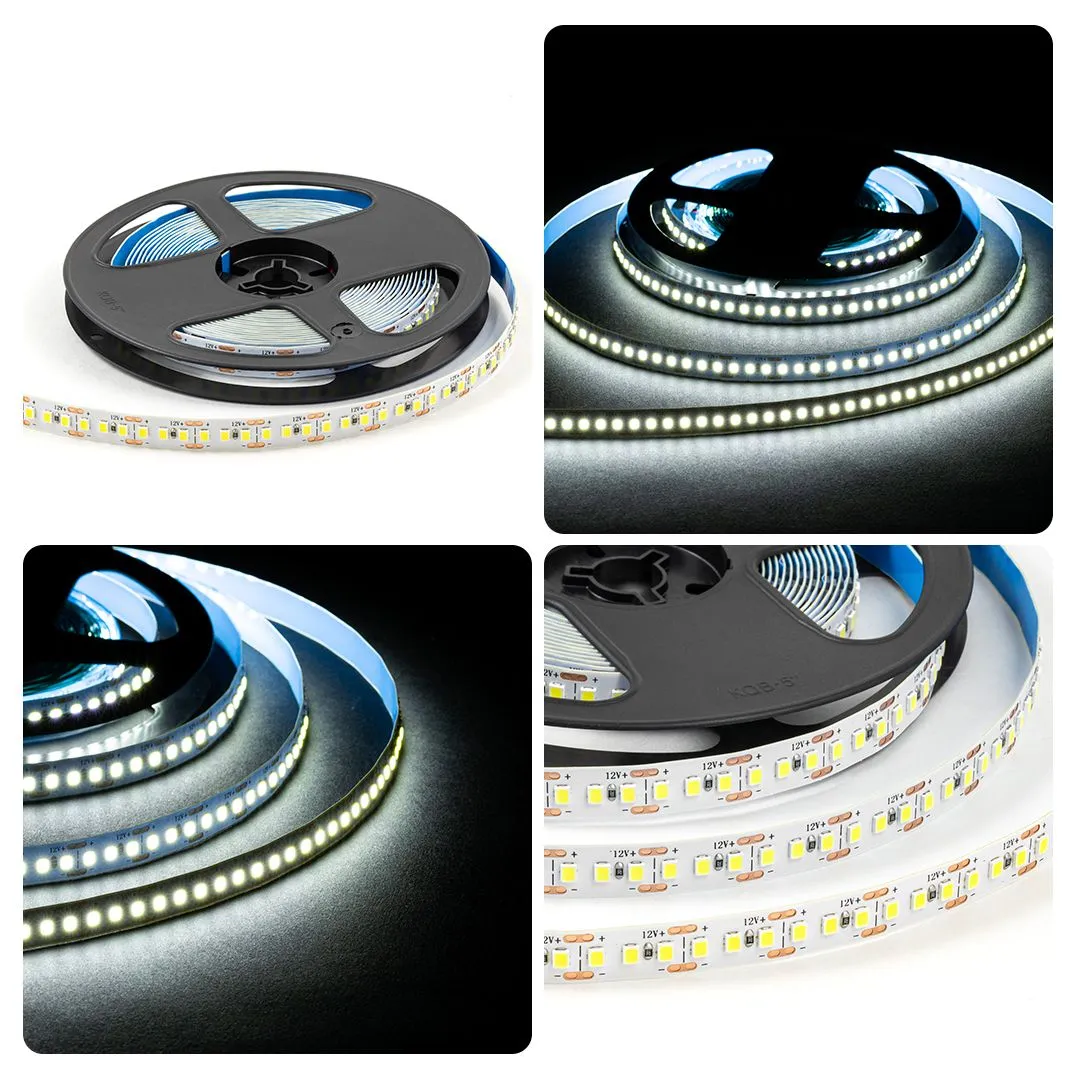 Светодиодная лента 12В, 14,4Вт/м, smd2835, 180д/м, IP20, 19Лм/чип, ширина подложки 10мм, 5м, х/б, 65 - Фото 6