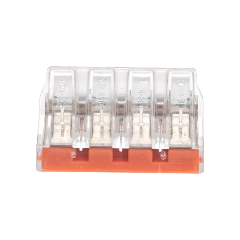 Экспресс-клемма СМК 773-174 с пастой, 4-проводная 0,75-6 мм² (50 шт/уп) REXANT - Фото 3