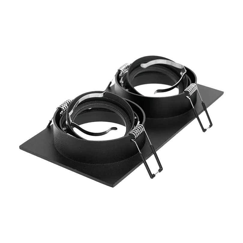 Встраиваемый cветильник WOLTA WDL-GU5.3/01BL-02 IP20 под лампу GU5.3 двойной Чёрный ALTO 175x92x22 1/50 - Фото 5