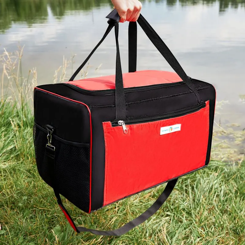 Сумка-холодильник (термосумка) 45л, 2 слоя утепления ЧЕТЫРЕ СЕЗОНА - Фото 4