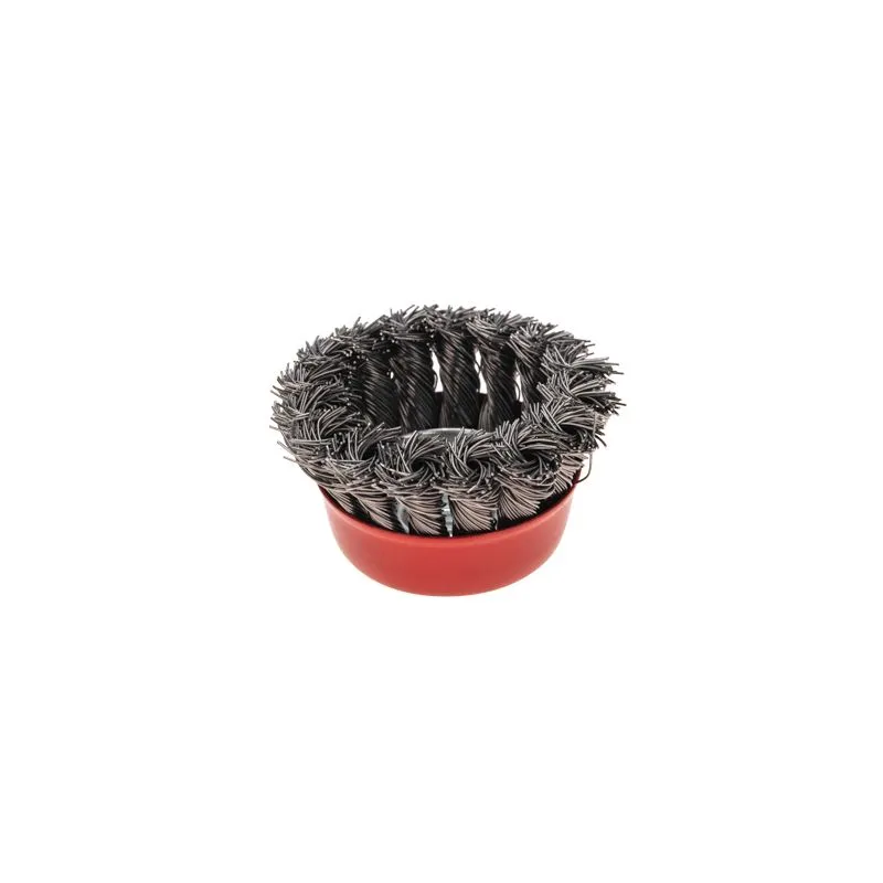 Щетка чашечная для УШМ, крученая стальная проволока, 65мм, М14 KRANZ - Фото 2