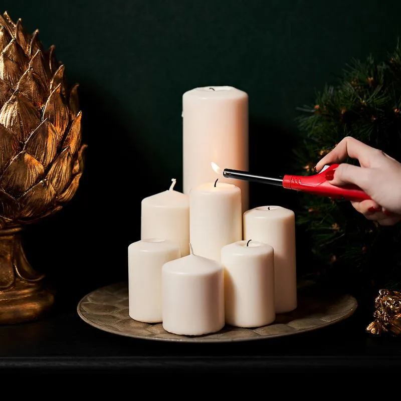 Бытовая газовая пьезозажигалка с классическим пламенем многоразовая (1 шт.) красная  СК-306  СОКОЛ - Фото 2