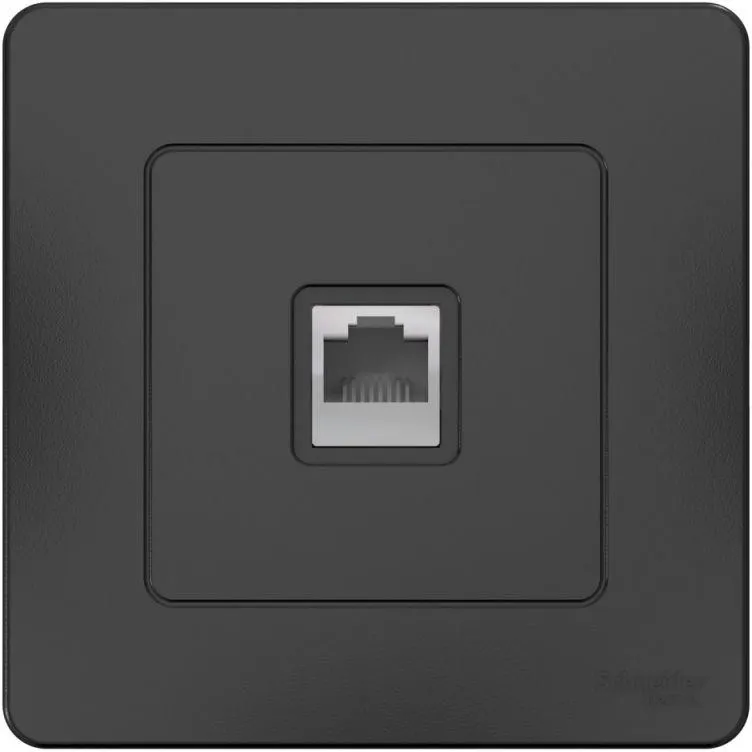 Розетка компьютерная 1-м СП Blanca RJ45 кат.5E антрацит SE BLNIS045006 - Фото 2