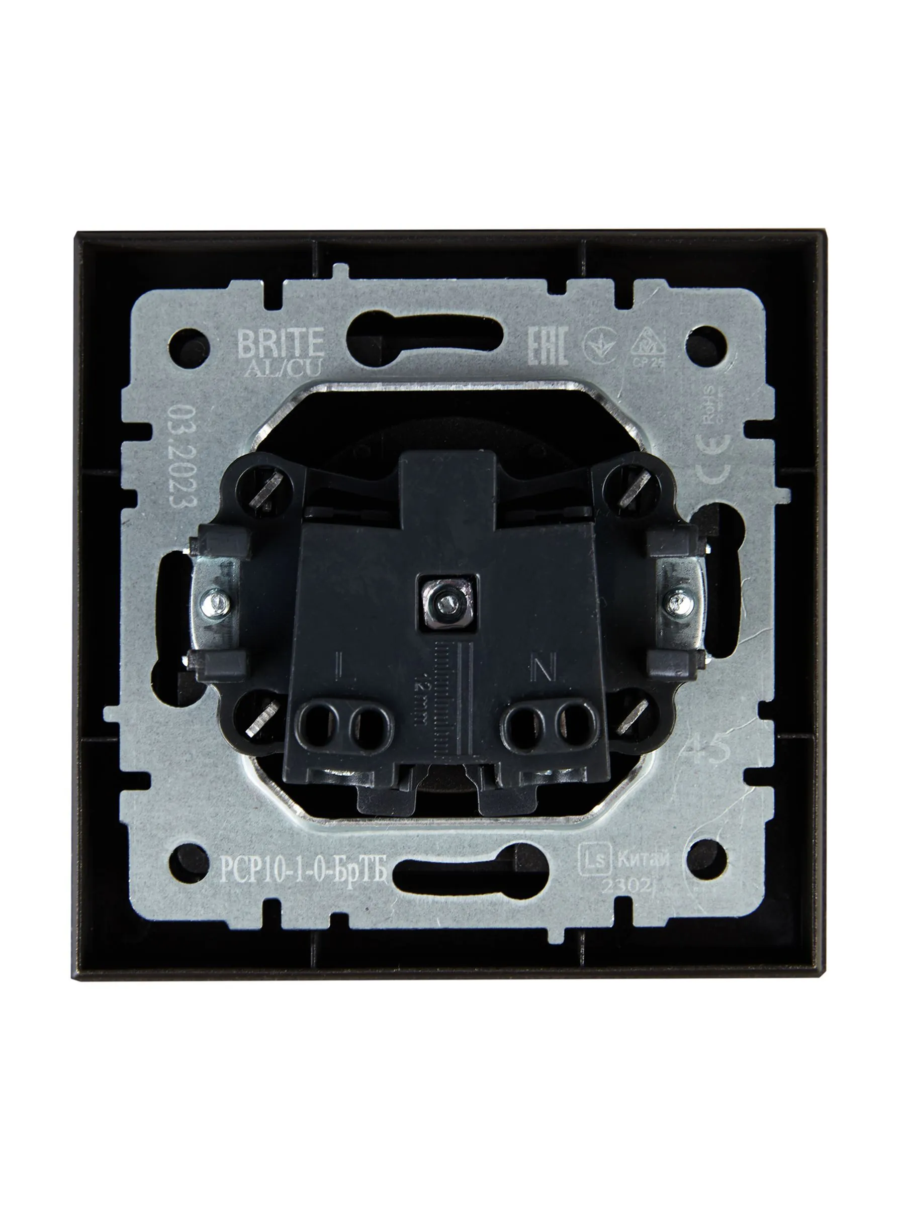 BRITE Розетка 1-местная без заземления без защитных шторок 10А в сб. РСР10-1-0-БрТБ темная бронза IEK - Фото 3